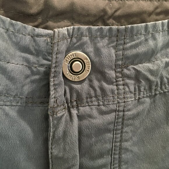 KUHL Gray/Blue'ish Logo Hardware Knee Detailing Activewear Hiking Outdoor Pant - Picture 4 of 14